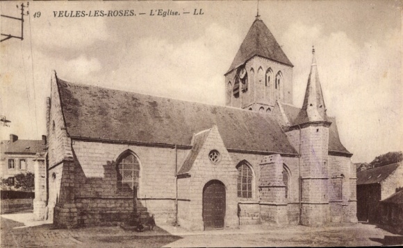 Ak Veules les Roses Seine Maritime, Kirche