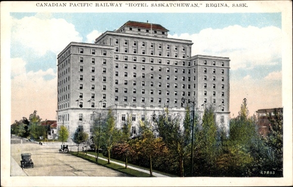 KP Regina Saskatchewan Kanada, Hotel Saskatchewan, Canadian Pacific Railway, Regina