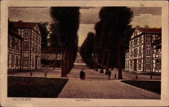 Postcard Bad Eilsen Lower Saxony, Harrl-Allee