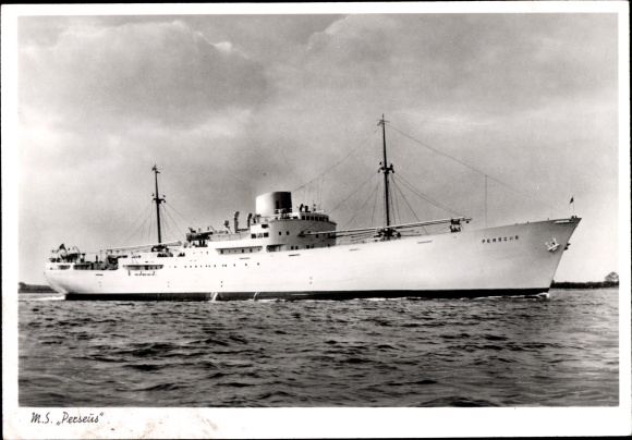 Ak koelschip MS Perseus, type Proteus, Deutsche Werft, F. Laeisz