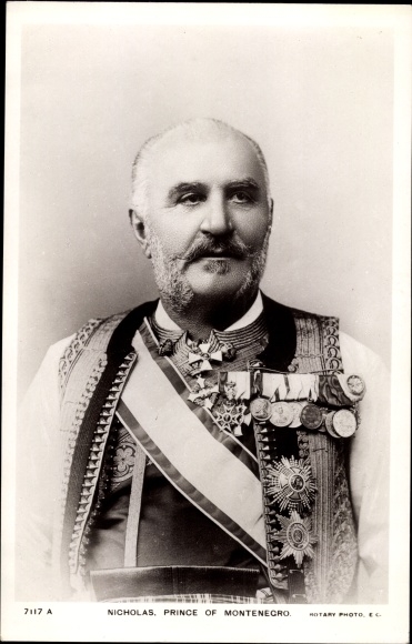 Postcard King Nikola I of Montenegro, portrait
