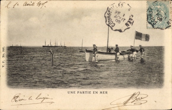 Postcard lifeboat, sailors