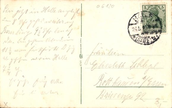 Postcard Kröllwitz Halle an der Saale, partial view