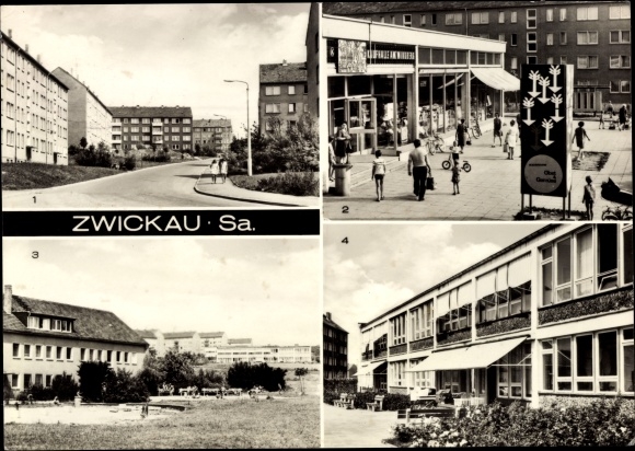 KP Zwickau, dom towarowy, przedszkole dla Otto-Grotewohl-School, przedszkole, żłobek Eschenweg