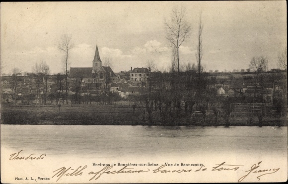 Postcard Bonnieres sur Seine Yvelines, View of Bennecourt