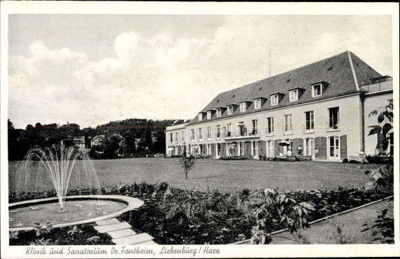 Postcard Liebenburg am Harz, clinic and sanatorium Dr. Fontheim