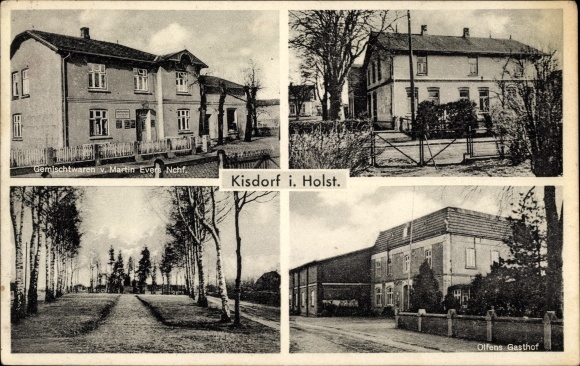 Postcard Kisdorf in Holstein, open inn, general store