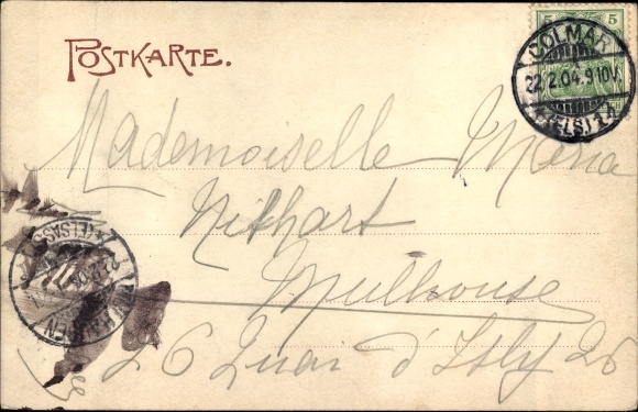 Postcard Colmar Kolmar Elsass Haut Rhin, view of the water tower with facilities, Trenkler 20 262