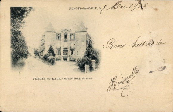 Ak Forges les Eaux Seine Maritime, Grand Hotel du Parc