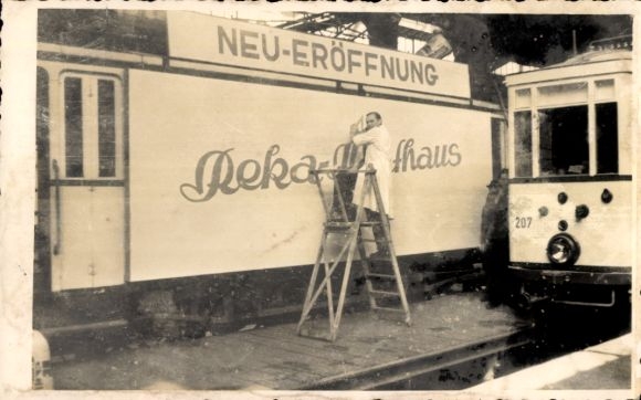 Photo Postcard Dresden, tram 207, new opening Reka