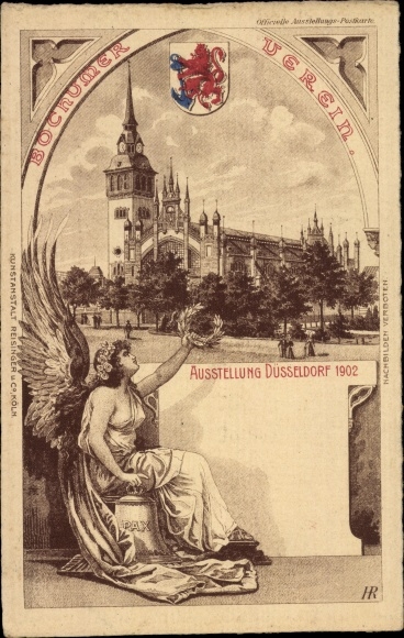 Artist PC Düsseldorf am Rhein, industry and trade exhibition in 1902, Engel, Bochumer Verein