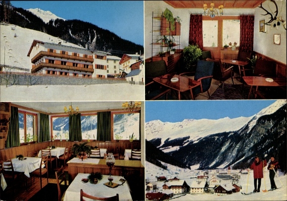 Postcard Feichten an der Alz Oberbayern, Gasthof-Pension Raich, winter landscape, dining room
