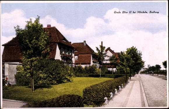 Ak Mücheln im Saalekreis, Siedlung der Grube Elise II