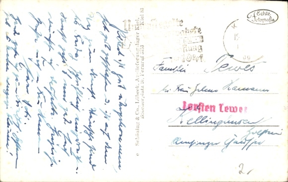 Postcard Kiel, bathing establishment, harbour, warships, navy