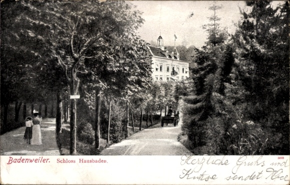 Postcard Badenweiler in the Black Forest, Hausbaden Castle