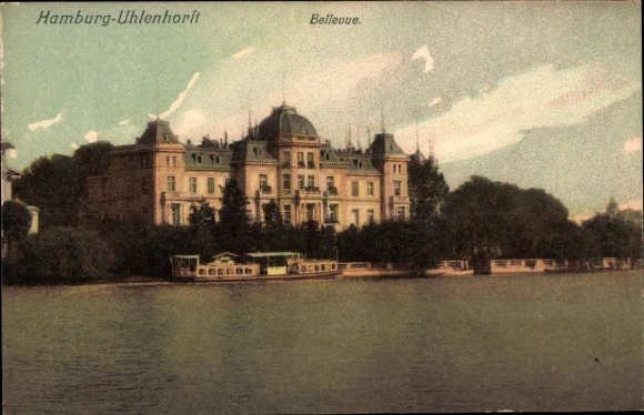 Postcard Hamburg North Uhlenhorst, Bellevue