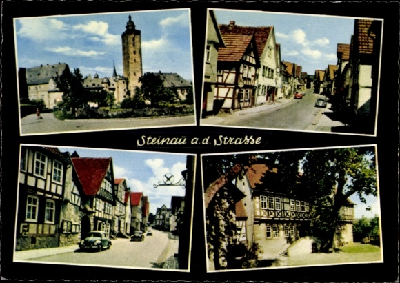 Ak Steinau an der Straße Hessen, Amtsgericht, Kirche, Straßenpartien