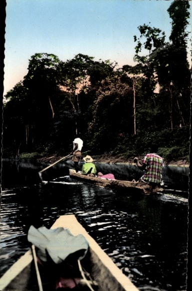 Postcard Africa, canoe