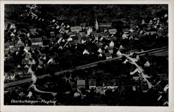 Postcard Oberboihingen Baden Württemberg, aerial photograph