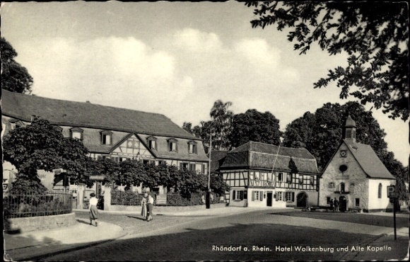 Postcard Rhöndorf Bad Honnef am Rhein, Hotel Wolkenburg, Old Chapel