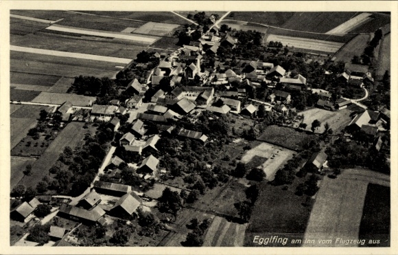 Postcard Egglfing am Inn Bad Füssing Lower Bavaria, aerial photograph
