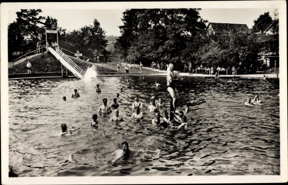 Postcard Niederbierenbach Bierenbachtal Nümbrecht in the Oberberg district, Homburg lido