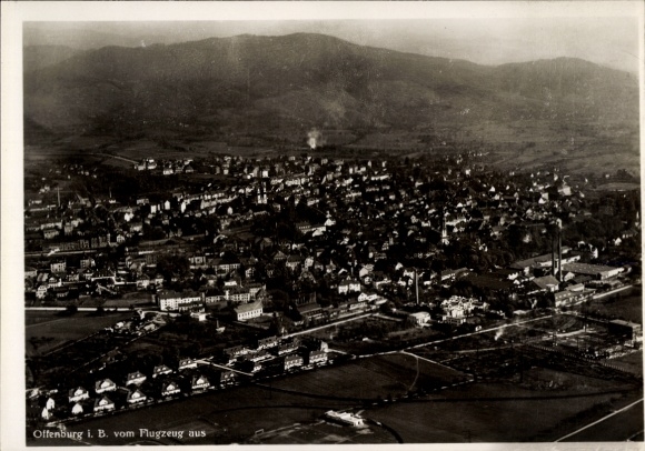 Postcard Offenburg in Baden Black Forest, aerial photograph