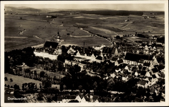 Postcard Donauwörth in Swabia Bavaria, panorama