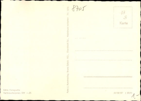 Postcard Ebersbach in Saxony, view of the Schlechteberg