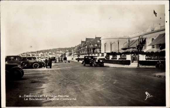 Postcard Deauville La Plage Fleurie Calvados, Boulevard Eugene Cornuche