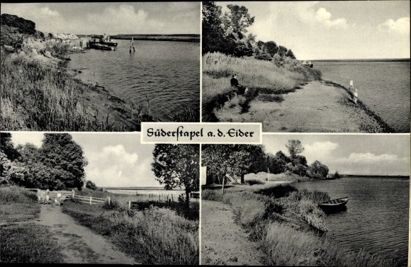 Ak Süderstapel Stack Sleeswijk-Holstein, uitzicht op het strand
