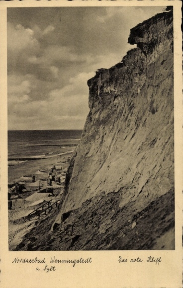Postcard Wenningstedt on Sylt, The Red Ship