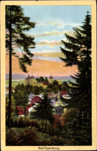 Postcard Elgersburg in Thuringia, general view