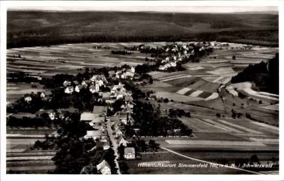 Ak Simmersfeld im Schwarzwald, Fliegeraufnahme