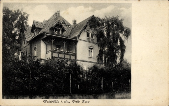 Ak Weinböhla in Sachsen, Villa Rosa, große Villa, umgeben von Bäumen