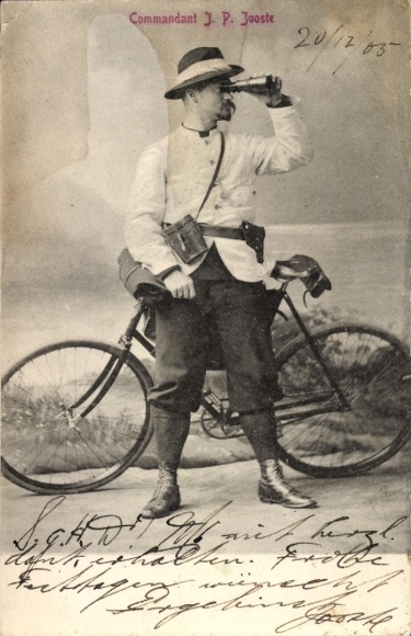 Postcard Commander JP Jooste, Boer War, History South Africa, Autograph