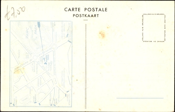 Postcard Brussels, World Exhibition 1935, Nederlandsche Kaas en Boter Fromage and Beurre de Hollande