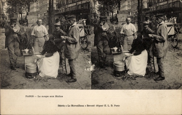 Stereo Ak Paris, Suppenküche vor der Markthalle