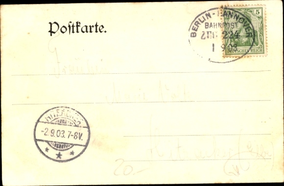 Postcard Seershausen Meinersen in Lower Saxony, Hermann Hacke inn, main street, old chapel