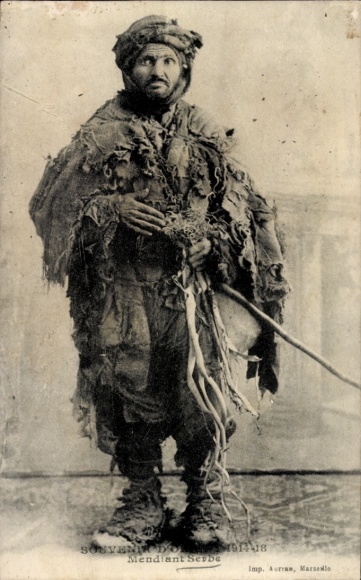 Ak Souvenir d&#39;Orient 1914-18, serbischer Bettler