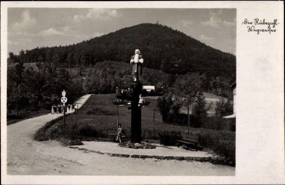 Ansichtkaart Waltersdorf Großschönau in Oberlausitz, wegwijzer Rübezahl