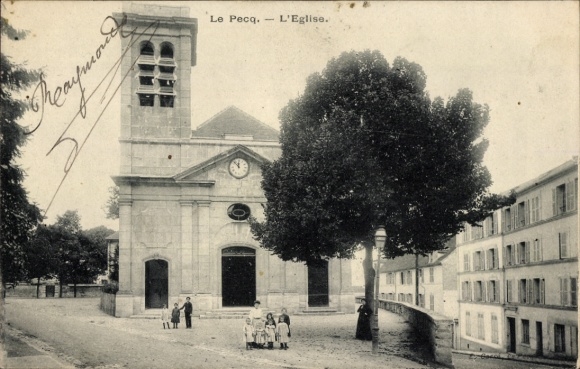 Postcard Le Pecq Yvelines, Church
