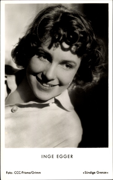 Postcard actress Inge Egger, portrait