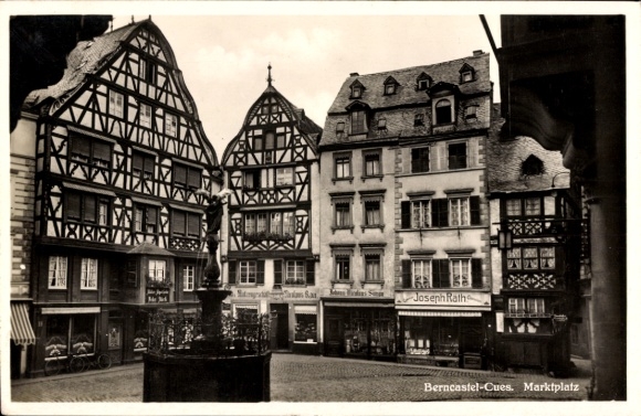 Ak Bernkastel Kues an der Mosel, Marktplatz