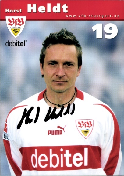 Autogrammkarte Fußballer Horst Heldt, VFB Stuttgart, Autogramm
