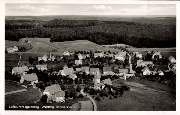 Ak Igelsberg Freudenstadt im Schwarzwald, Fliegeraufnahme