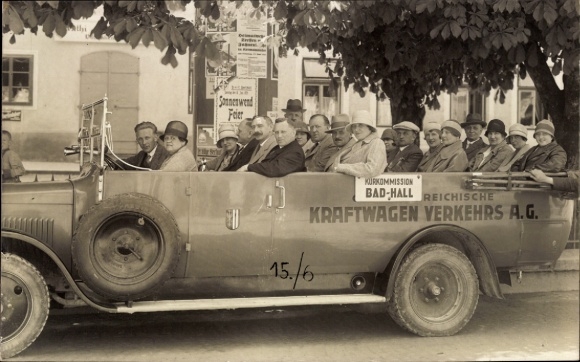 Foto Ak Bad Hall, Autobus, Kurkommission, Oberösterreichische Kraftwagen Verkehrs AG