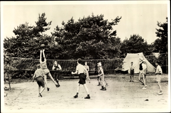 Postcard Oud Leusden Utrecht Niederlande, CJMV Camp, Volleyball