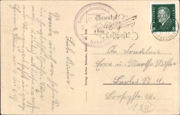 Ansichtkaart stoomboot Odin, rederij Braeunlich Stettin, lijn Swinemünde-Sassnitz-Kopenhagen-Bornholm