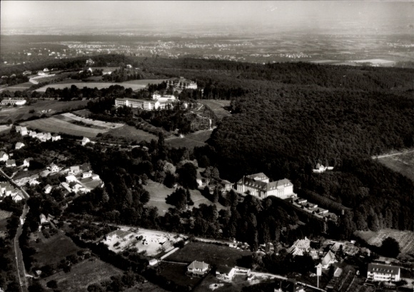 Postcard Königstein im Taunus, aerial view of Königstein, Haus Hainerberg, Haus Königstein, Waldlands